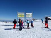 Slope signage in the Kopaonik ski resort