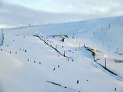 Easy slope with snow park