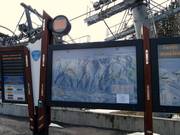 Slope map with information at the valley station
