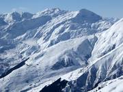 View from Disentis of the Sedrun ski area section
