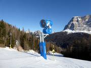 High-performance snow cannon in the Civetta ski area
