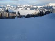 Freshly groomed slope