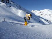 High-performance snow cannon in the Serfaus-Fiss-Ladis ski resort