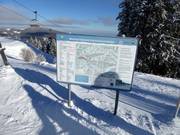 Cross-country trail map at the mountain station of the Panoramabahn Mariensee