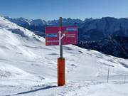 Slope signage in the Belalp ski area