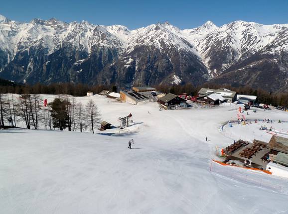 Ski slopes at the Hannigalp