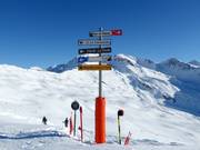 Slope signage in La Rosière