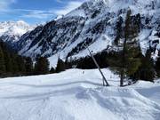 Snowmaking on the Wilde Grub'n ski route (valley run)