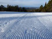 Groomed slope in the Idre Fjäll ski area