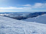 Treble Cone ski resort with Lake Wānaka