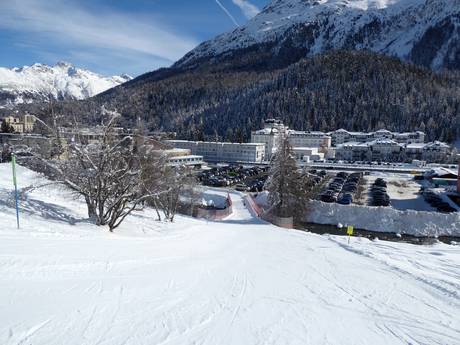 Engadin St. Moritz: access to ski resorts and parking at ski resorts – Access, Parking St. Moritz – Corviglia