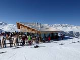 New construction of the summit restaurant Piz Sezner