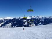 Wide slopes at the Kristallexpress in Hochzillertal