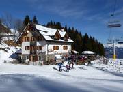 Baita Goles in the middle of the ski area