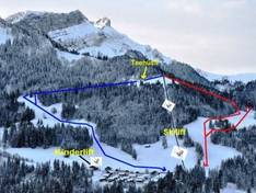 Trail map Schratten Flühli