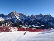 View of San Martino di Castrozza from the Cima Tognola
