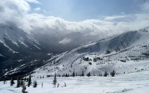 Clark Range: size of the ski resorts – Size Castle Mountain