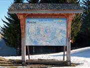 Slope map in the Les Gets ski area