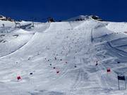 Official training area for the German national alpine ski team on the Moelltal Glacier