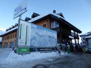 Large information board in Tonale