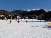 Practice slopes on the outskirts of Wolkenstein
