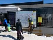 Electronic displays at the main points in the ski area