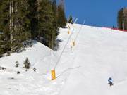 Snowmaking with lances in Alta Badia