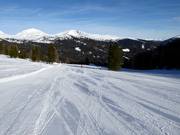 Perfectly groomed slope
