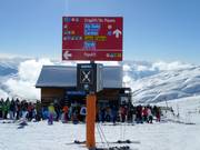 Slope signage in the ski area