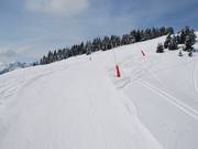 One of the few south-facing slopes: Frêtes slope down to Hauteluce