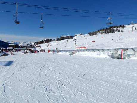 Ski resorts for beginners in the Aosta Valley (Valle d'Aosta) – Beginners Espace San Bernardo – La Rosière/La Thuile