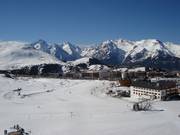 View of the beginner slopes Alpe d'Huez