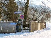 Directional sign to the ski lift in Eschenlohe