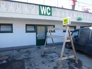 New toilets at the parking lot - Lachtal valley station