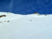 Steep Nebelhorn summit slope