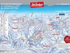Trail map SkiWelt Wilder Kaiser-Brixental