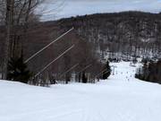 Snowmaking with lances in the Killington ski area