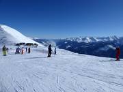 Panoramic view into Pinzgau with the Hohe Tauern range