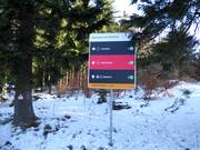 Slope signage in the Deštné ski area