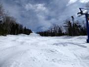 Mogul slope below the four-seater chairlift
