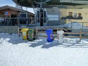 On the mountain, there is even waste separation in some areas.