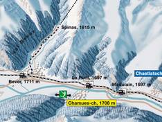 Trail map Müsella – La Punt