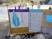 Slope map at the entrance to the ski hall