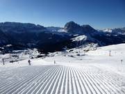 Start of the ski day on the Seceda