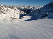 The challenging World Cup slope at the Rettenbach Glacier