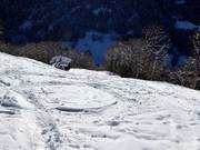 Challenging ski route to Silbertal