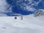 Combination lift (8-seater gondolas and 6-seater chairs) Bacchus in the Mount Parnassos ski area