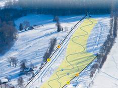 Trail map Modrá Hvězda-Bahýnka