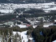 View of the accommodations at the ski resort