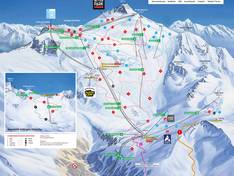 Trail map Hintertux Glacier (Hintertuxer Gletscher)